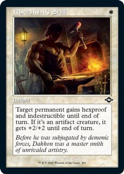 Blacksmiths Skill Retro Frame Foil Etched Modern Horizons 2 Magic card