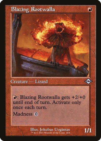 Blazing Rootwalla Retro Frame Modern Horizons 2 Magic card