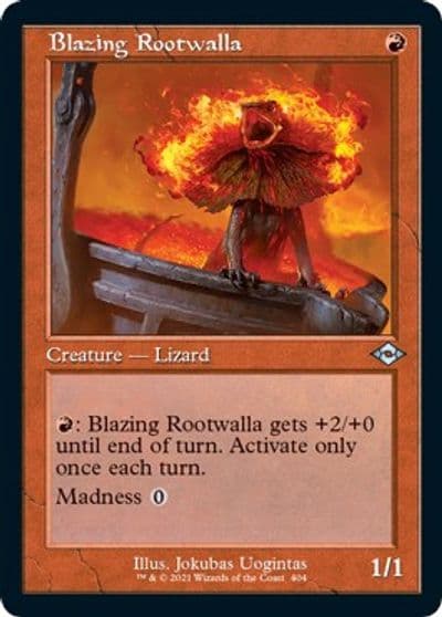 Blazing Rootwalla Retro Frame Foil Etched Modern Horizons 2 Magic card