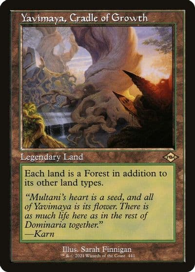 Yavimaya Cradle of Growth Retro Frame Modern Horizons 2 Magic card