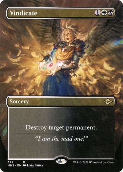 Vindicate Borderless Modern Horizons 2 Magic card