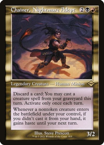 Chainer Nightmare Adept Retro Frame Modern Horizons 2 Magic card