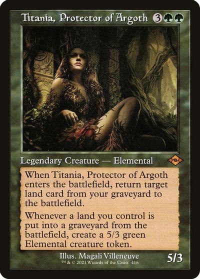 Titania Protector of Argoth Retro Frame Modern Horizons 2 Magic card