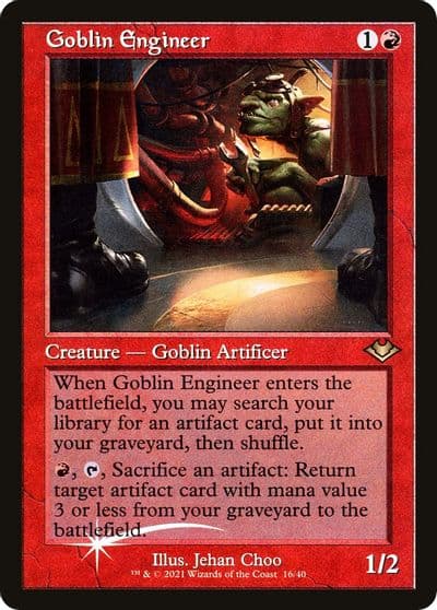 Goblin Engineer Retro Frame Modern Horizons Magic card