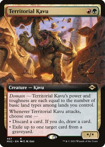 Territorial Kavu Extended Art Modern Horizons 2 Magic card