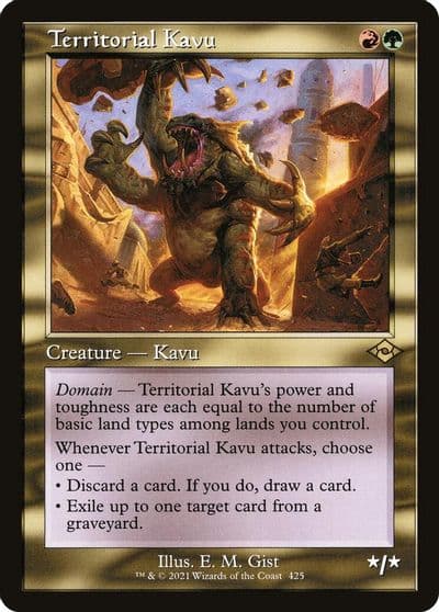 Territorial Kavu Retro Frame Modern Horizons 2 Magic card