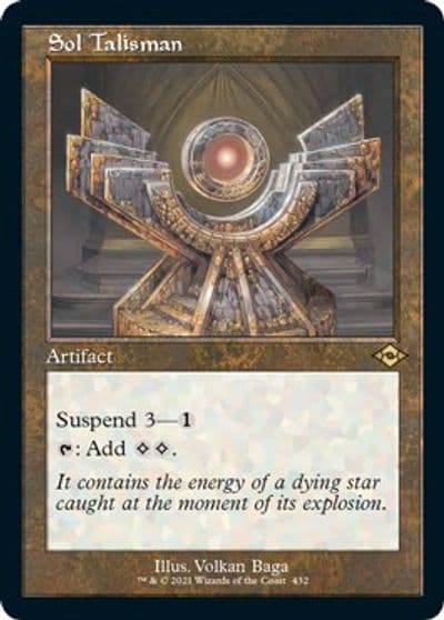 Sol Talisman Retro Frame Foil Etched Modern Horizons 2 Magic card