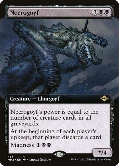 Necrogoyf Extended Art Modern Horizons 2 Magic card