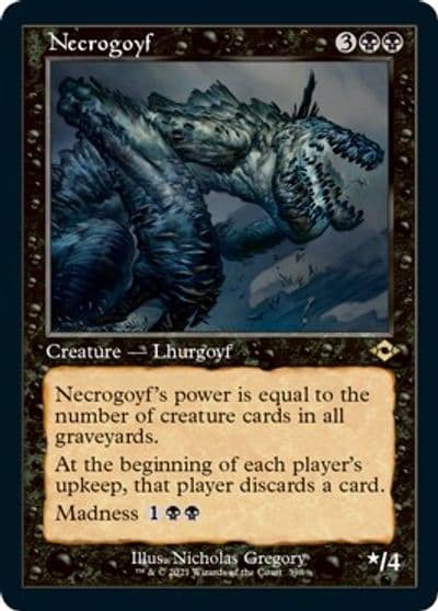 Necrogoyf Retro Frame Foil Etched Modern Horizons 2 Magic card