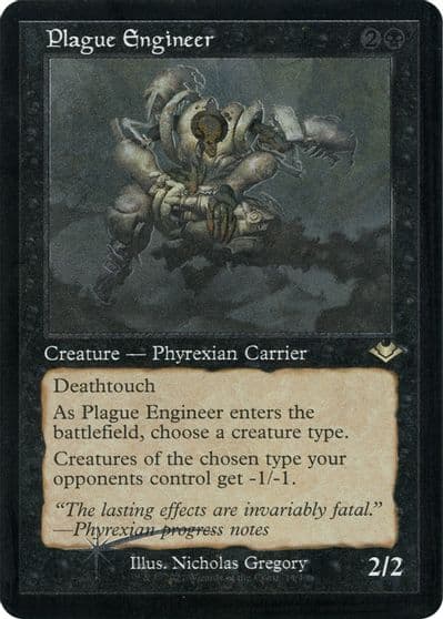 Plague Engineer Retro Frame Foil Etched Modern Horizons Magic card