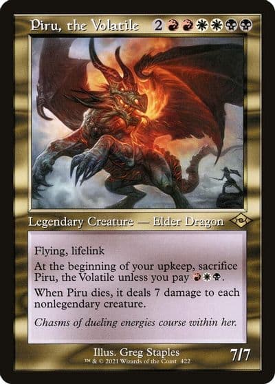 Piru the Volatile Retro Frame Modern Horizons 2 Magic card