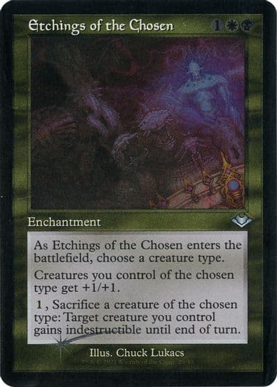 Etchings of the Chosen Retro Frame Foil Etched Modern Horizons Magic card