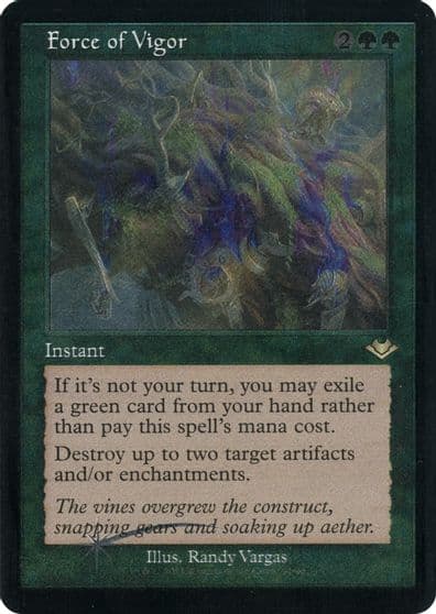 Force of Vigor Retro Frame Foil Etched Modern Horizons Magic card