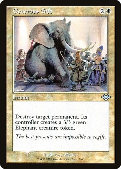 Generous Gift Retro Frame Modern Horizons Magic card