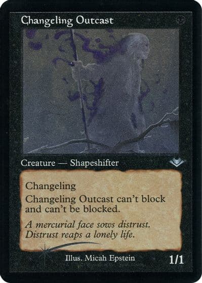 Changeling Outcast Retro Frame Foil Etched Modern Horizons Magic card
