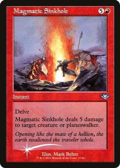 Magmatic Sinkhole Retro Frame Modern Horizons Magic card