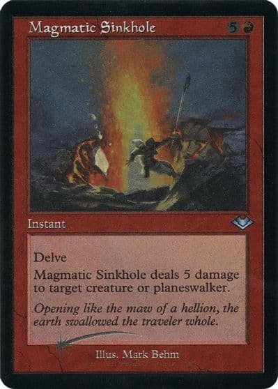 Magmatic Sinkhole Retro Frame Foil Etched Modern Horizons Magic card