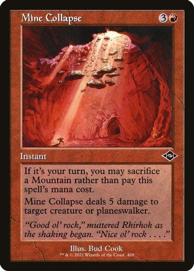 Mine Collapse Retro Frame Modern Horizons 2 Magic card