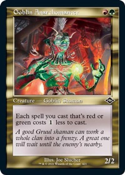 Goblin Anarchomancer Retro Frame Foil Etched Modern Horizons 2 Magic card