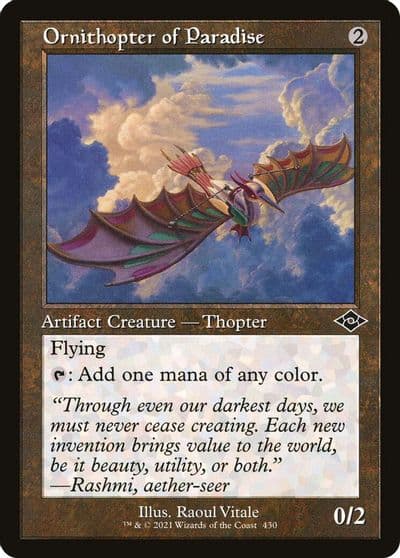 Ornithopter of Paradise Retro Frame Modern Horizons 2 Magic card