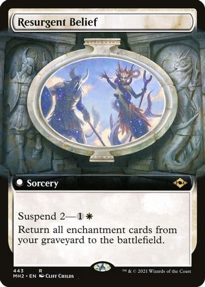 Resurgent Belief Extended Art Modern Horizons 2 Magic card