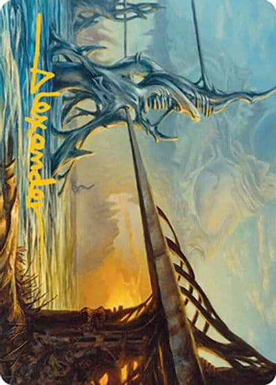 Razortide Bridge Art Card Gold Stamped Signature Art Series: Modern Horizons 2 Magic card