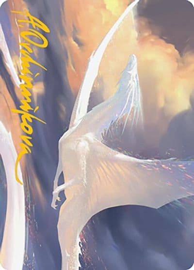 Timeless Dragon Art Card Gold Stamped Signature Art Series: Modern Horizons 2 Magic card