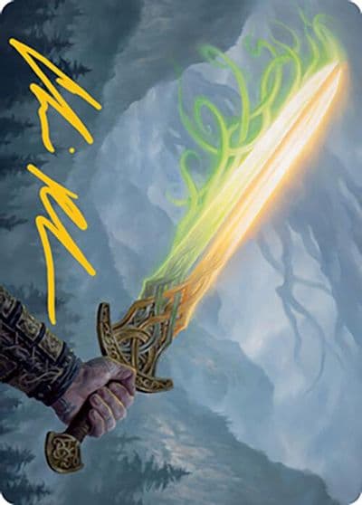 Sword of Hearth and Home Art Card Gold Stamped Signature Art Series: Modern Horizons 2 Magic card