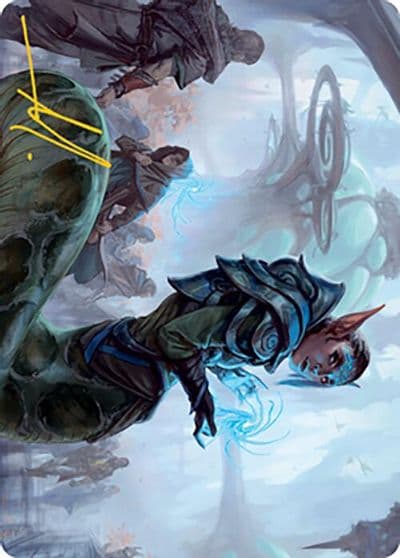 Lonis Cryptozoologist Art Card Gold Stamped Signature Art Series: Modern Horizons 2 Magic card