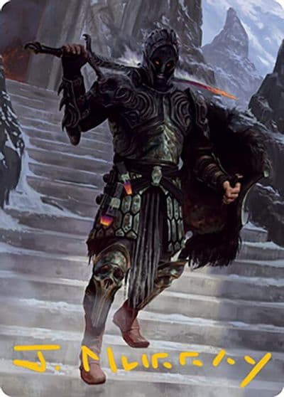 Dakkon Shadow Slayer Art Card 49 81 Gold Stamped Signature Art Series: Modern Horizons 2 Magic card