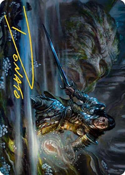 Carth the Lion Art Card Gold Stamped Signature Art Series: Modern Horizons 2 Magic card