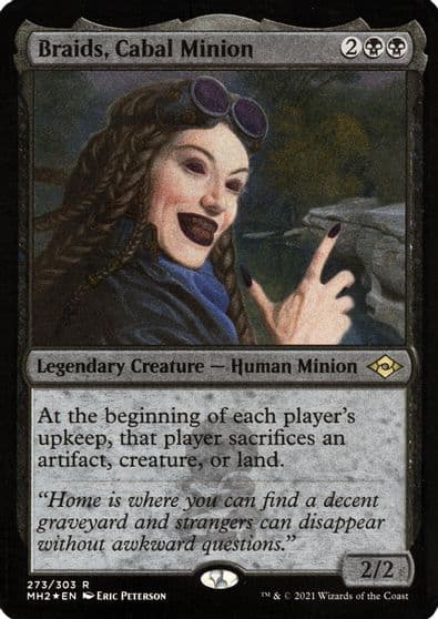 Braids Cabal Minion Foil Etched Modern Horizons 2 Magic card