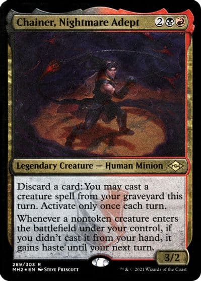 Chainer Nightmare Adept Foil Etched Modern Horizons 2 Magic card