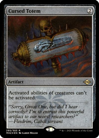 Cursed Totem Foil Etched Modern Horizons 2 Magic card