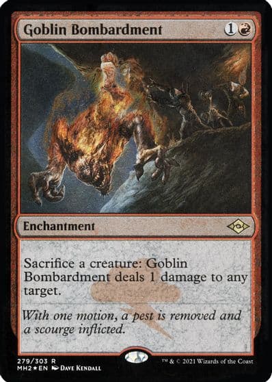 Goblin Bombardment Foil Etched Modern Horizons 2 Magic card