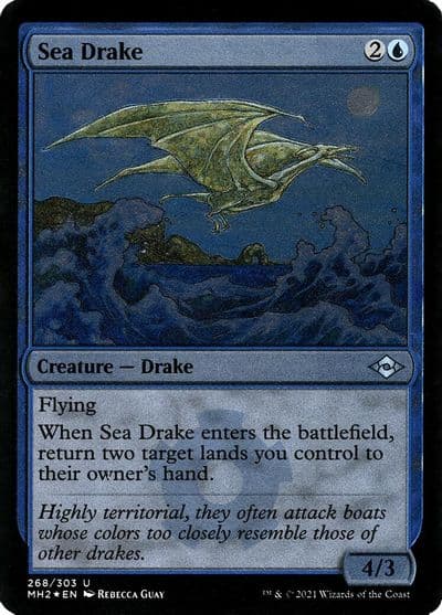 Sea Drake Foil Etched Modern Horizons 2 Magic card