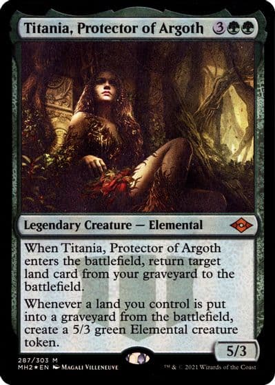Titania Protector of Argoth Foil Etched Modern Horizons 2 Magic card