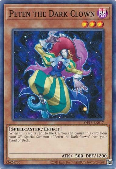 Peten the Dark Clown OTS Tournament Pack 16 Yu-Gi-Oh! card