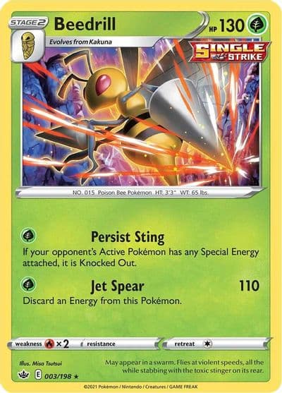 Beedrill SWSH06: Chilling Reign Pokemon card