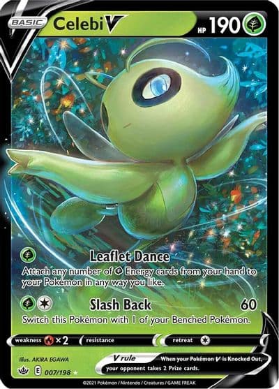 Celebi V SWSH06: Chilling Reign Pokemon card