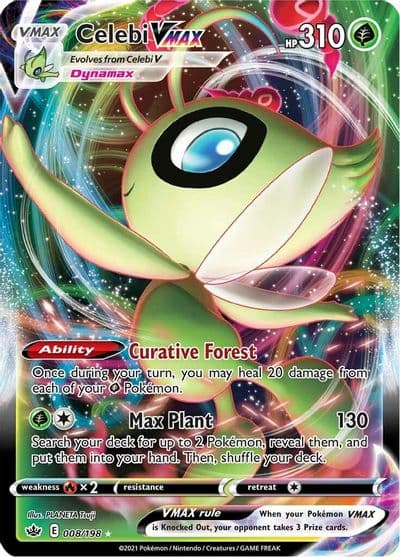 Celebi VMAX SWSH06: Chilling Reign Pokemon card