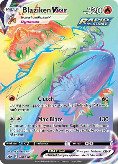 Blaziken VMAX (Secret) SWSH06: Chilling Reign Pokemon card