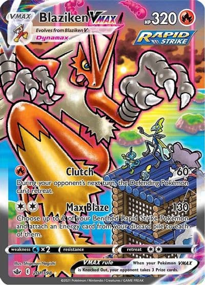 Blaziken VMAX (Alternate Art Secret) SWSH06: Chilling Reign Pokemon card