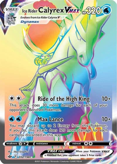 Ice Rider Calyrex VMAX (Secret) SWSH06: Chilling Reign Pokemon card