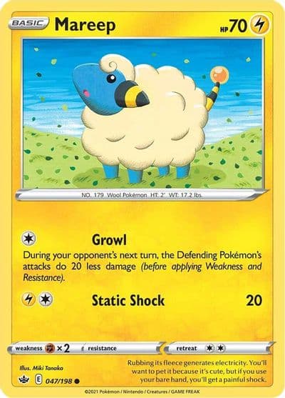 Mareep SWSH06: Chilling Reign Pokemon card