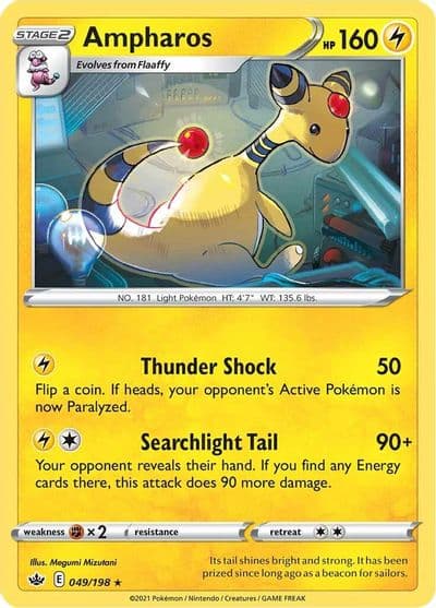 Ampharos SWSH06: Chilling Reign Pokemon card