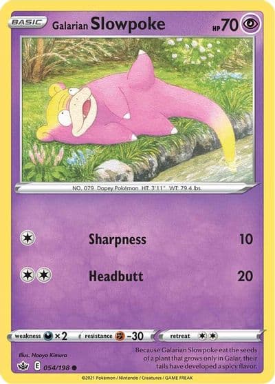 Galarian Slowpoke SWSH06: Chilling Reign Pokemon card