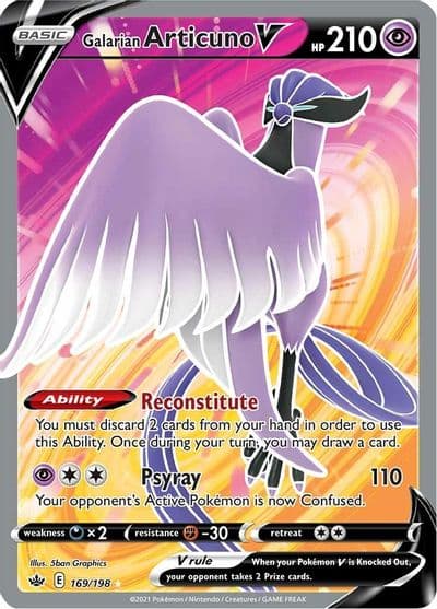 Galarian Articuno V (Full Art) SWSH06: Chilling Reign Pokemon card