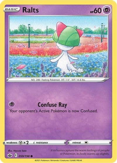 Ralts SWSH06: Chilling Reign Pokemon card