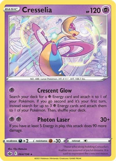 Cresselia SWSH06: Chilling Reign Pokemon card